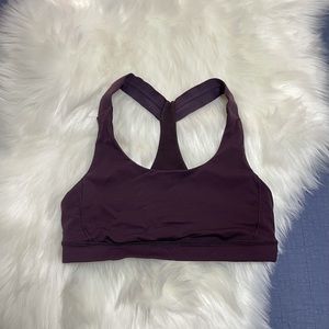 Lululemon Fast Lane Bra Black Cherry 6